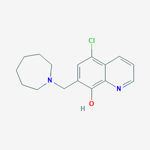 molecular formula C16H19ClN2O B6419325 7-[(azepan-1-yl)methyl]-5-chloroquinolin-8-ol CAS No. 315234-92-5