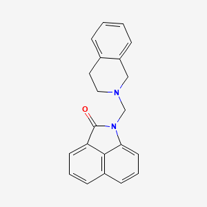 molecular formula C21H18N2O B6419333 2-[(1,2,3,4-tetrahydroisoquinolin-2-yl)methyl]-2-azatricyclo[6.3.1.0^{4,12}]dodeca-1(12),4,6,8,10-pentaen-3-one CAS No. 448222-78-4