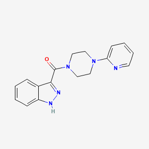 molecular formula C17H17N5O B6419366 3-[4-(pyridin-2-yl)piperazine-1-carbonyl]-1H-indazole CAS No. 876685-79-9