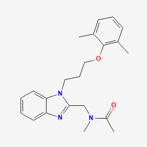 molecular formula C22H27N3O2 B6419381 N-({1-[3-(2,6-dimethylphenoxy)propyl]-1H-1,3-benzodiazol-2-yl}methyl)-N-methylacetamide CAS No. 924820-10-0