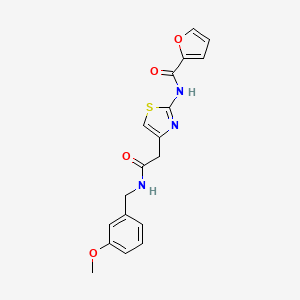 molecular formula C18H17N3O4S B6419441 N-[4-({[(3-methoxyphenyl)methyl]carbamoyl}methyl)-1,3-thiazol-2-yl]furan-2-carboxamide CAS No. 923226-70-4