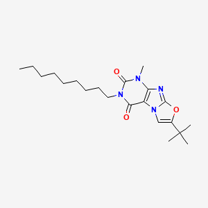 molecular formula C21H32N4O3 B6419466 7-tert-butyl-1-methyl-3-nonyl-1H,2H,3H,4H-[1,3]oxazolo[3,2-g]purine-2,4-dione CAS No. 899998-12-0