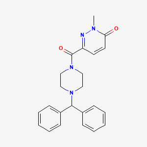 6-[4-(diphenylmethyl)piperazine-1-carbonyl]-2-methyl-2,3-dihydropyridazin-3-one