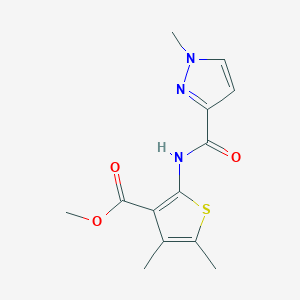 molecular formula C13H15N3O3S B6419542 methyl 4,5-dimethyl-2-(1-methyl-1H-pyrazole-3-amido)thiophene-3-carboxylate CAS No. 1020489-58-0
