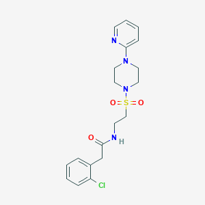 molecular formula C19H23ClN4O3S B6419547 2-(2-chlorophenyl)-N-(2-{[4-(pyridin-2-yl)piperazin-1-yl]sulfonyl}ethyl)acetamide CAS No. 946224-02-8