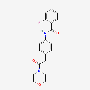 molecular formula C19H19FN2O3 B6419578 2-fluoro-N-{4-[2-(morpholin-4-yl)-2-oxoethyl]phenyl}benzamide CAS No. 1060328-23-5