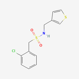 molecular formula C12H12ClNO2S2 B6419595 1-(2-chlorophenyl)-N-[(thiophen-3-yl)methyl]methanesulfonamide CAS No. 1060260-98-1
