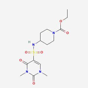 ethyl 4-(1,3-dimethyl-2,4-dioxo-1,2,3,4-tetrahydropyrimidine-5-sulfonamido)piperidine-1-carboxylate