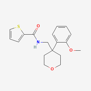 molecular formula C18H21NO3S B6419649 N-{[4-(2-methoxyphenyl)oxan-4-yl]methyl}thiophene-2-carboxamide CAS No. 1091020-95-9
