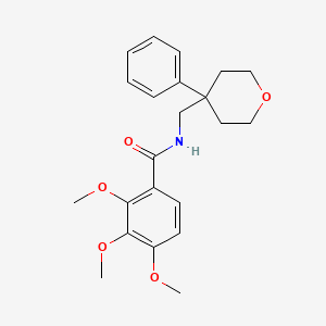 molecular formula C22H27NO5 B6419653 2,3,4-trimethoxy-N-[(4-phenyloxan-4-yl)methyl]benzamide CAS No. 1091150-82-1