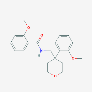 molecular formula C21H25NO4 B6419656 2-methoxy-N-{[4-(2-methoxyphenyl)oxan-4-yl]methyl}benzamide CAS No. 1091021-11-2
