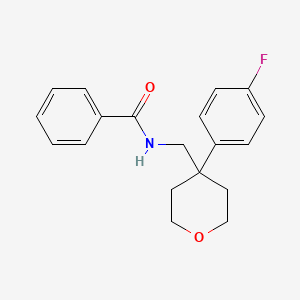 molecular formula C19H20FNO2 B6419661 N-{[4-(4-fluorophenyl)oxan-4-yl]methyl}benzamide CAS No. 1091049-58-9