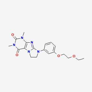 8-[3-(2-ethoxyethoxy)phenyl]-1,3-dimethyl-1H,2H,3H,4H,6H,7H,8H-imidazo[1,2-g]purine-2,4-dione