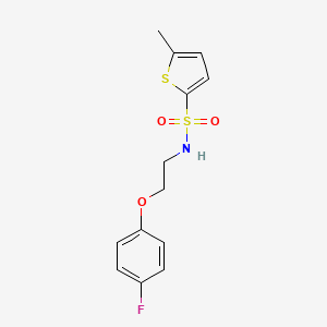 molecular formula C13H14FNO3S2 B6419708 N-[2-(4-fluorophenoxy)ethyl]-5-methylthiophene-2-sulfonamide CAS No. 1105235-04-8