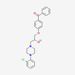 molecular formula C26H27ClN2O3 B6419748 1-(4-benzoylphenoxy)-3-[4-(2-chlorophenyl)piperazin-1-yl]propan-2-ol CAS No. 691398-74-0