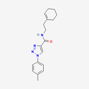 molecular formula C18H22N4O B6419781 N-[2-(cyclohex-1-en-1-yl)ethyl]-1-(4-methylphenyl)-1H-1,2,3-triazole-4-carboxamide CAS No. 1181542-29-9
