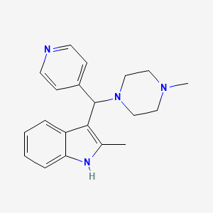 molecular formula C20H24N4 B6419784 2-methyl-3-[(4-methylpiperazin-1-yl)(pyridin-4-yl)methyl]-1H-indole CAS No. 622796-11-6