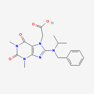2-{8-[benzyl(propan-2-yl)amino]-1,3-dimethyl-2,6-dioxo-2,3,6,7-tetrahydro-1H-purin-7-yl}acetic acid