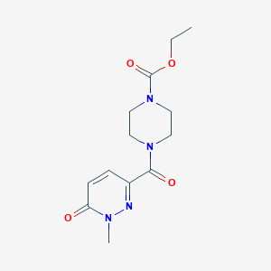 molecular formula C13H18N4O4 B6419791 ethyl 4-(1-methyl-6-oxo-1,6-dihydropyridazine-3-carbonyl)piperazine-1-carboxylate CAS No. 1049566-87-1