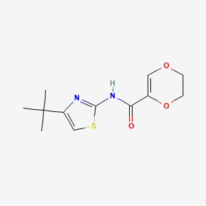 molecular formula C12H16N2O3S B6419794 N-(4-tert-butyl-1,3-thiazol-2-yl)-5,6-dihydro-1,4-dioxine-2-carboxamide CAS No. 864937-74-6