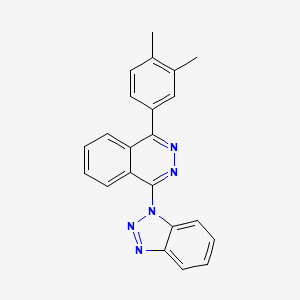 molecular formula C22H17N5 B6419818 1-(1H-1,2,3-benzotriazol-1-yl)-4-(3,4-dimethylphenyl)phthalazine CAS No. 307512-90-9
