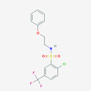 molecular formula C15H13ClF3NO3S B6419868 2-chloro-N-(2-phenoxyethyl)-5-(trifluoromethyl)benzene-1-sulfonamide CAS No. 878615-77-1
