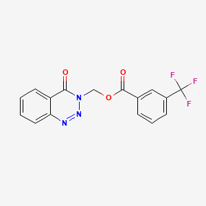 molecular formula C16H10F3N3O3 B6419870 (4-oxo-3,4-dihydro-1,2,3-benzotriazin-3-yl)methyl 3-(trifluoromethyl)benzoate CAS No. 6253-71-0