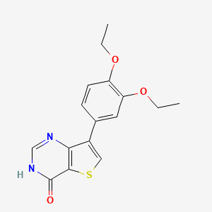molecular formula C16H16N2O3S B6419895 7-(3,4-diethoxyphenyl)-3H,4H-thieno[3,2-d]pyrimidin-4-one CAS No. 1029791-54-5