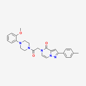 molecular formula C26H27N5O3 B6419912 5-{2-[4-(2-methoxyphenyl)piperazin-1-yl]-2-oxoethyl}-2-(4-methylphenyl)-4H,5H-pyrazolo[1,5-a]pyrazin-4-one CAS No. 941964-05-2