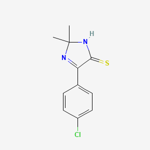 molecular formula C11H11ClN2S B6419946 4-(4-chlorophenyl)-2,2-dimethyl-2,5-dihydro-1H-imidazole-5-thione CAS No. 899926-65-9