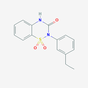 molecular formula C15H14N2O3S B6419953 2-(3-ethylphenyl)-3,4-dihydro-2H-1lambda6,2,4-benzothiadiazine-1,1,3-trione CAS No. 951486-05-8