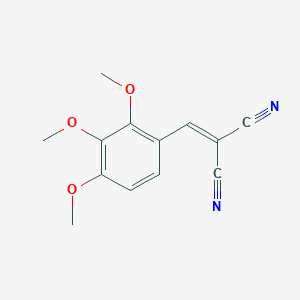 molecular formula C13H12N2O3 B6419969 2-[(2,3,4-trimethoxyphenyl)methylidene]propanedinitrile CAS No. 5688-83-5