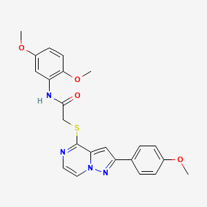 molecular formula C23H22N4O4S B6420039 N-(2,5-dimethoxyphenyl)-2-{[2-(4-methoxyphenyl)pyrazolo[1,5-a]pyrazin-4-yl]sulfanyl}acetamide CAS No. 1021255-36-6