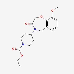 ethyl 4-(9-methoxy-3-oxo-2,3,4,5-tetrahydro-1,4-benzoxazepin-4-yl)piperidine-1-carboxylate