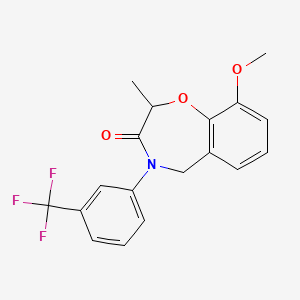 9-methoxy-2-methyl-4-[3-(trifluoromethyl)phenyl]-2,3,4,5-tetrahydro-1,4-benzoxazepin-3-one
