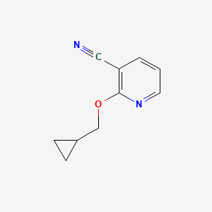 molecular formula C10H10N2O B6420098 2-(cyclopropylmethoxy)pyridine-3-carbonitrile CAS No. 1019493-32-3