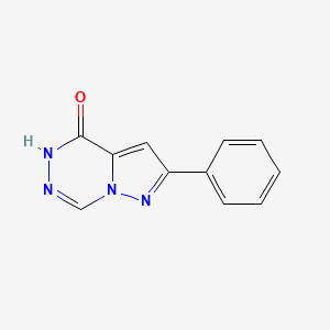 molecular formula C11H8N4O B6420124 2-phenyl-4H,5H-pyrazolo[1,5-d][1,2,4]triazin-4-one CAS No. 135104-20-0
