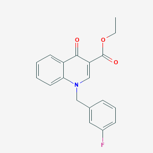 ethyl 1-[(3-fluorophenyl)methyl]-4-oxo-1,4-dihydroquinoline-3-carboxylate