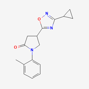 4-(3-cyclopropyl-1,2,4-oxadiazol-5-yl)-1-(2-methylphenyl)pyrrolidin-2-one