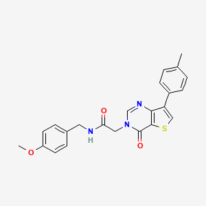 molecular formula C23H21N3O3S B6420172 N-[(4-methoxyphenyl)methyl]-2-[7-(4-methylphenyl)-4-oxo-3H,4H-thieno[3,2-d]pyrimidin-3-yl]acetamide CAS No. 1207001-99-7