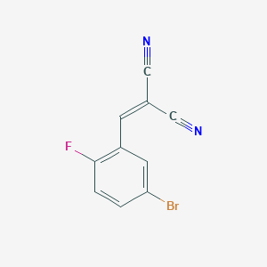 molecular formula C10H4BrFN2 B6420176 2-[(5-bromo-2-fluorophenyl)methylidene]propanedinitrile CAS No. 771575-79-2