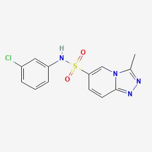 molecular formula C13H11ClN4O2S B6420185 N-(3-chlorophenyl)-3-methyl-[1,2,4]triazolo[4,3-a]pyridine-6-sulfonamide CAS No. 1251561-11-1