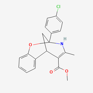 methyl 9-(4-chlorophenyl)-11-methyl-8-oxa-10-azatricyclo[7.3.1.0^{2,7}]trideca-2,4,6,11-tetraene-12-carboxylate