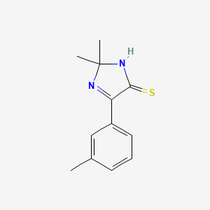 molecular formula C12H14N2S B6420210 2,2-dimethyl-4-(3-methylphenyl)-2,5-dihydro-1H-imidazole-5-thione CAS No. 5955-44-2