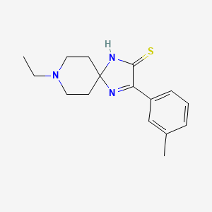molecular formula C16H21N3S B6420218 8-ethyl-3-(3-methylphenyl)-1,4,8-triazaspiro[4.5]dec-3-ene-2-thione CAS No. 1325306-14-6