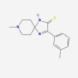 8-methyl-3-(3-methylphenyl)-1,4,8-triazaspiro[4.5]dec-3-ene-2-thione
