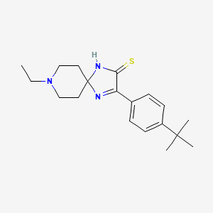 molecular formula C19H27N3S B6420228 3-(4-tert-butylphenyl)-8-ethyl-1,4,8-triazaspiro[4.5]dec-3-ene-2-thione CAS No. 1325304-04-8