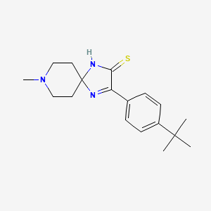 molecular formula C18H25N3S B6420239 3-(4-tert-butylphenyl)-8-methyl-1,4,8-triazaspiro[4.5]dec-3-ene-2-thione CAS No. 1325303-60-3