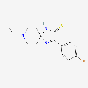 molecular formula C15H18BrN3S B6420240 3-(4-bromophenyl)-8-ethyl-1,4,8-triazaspiro[4.5]dec-3-ene-2-thione CAS No. 1325303-22-7