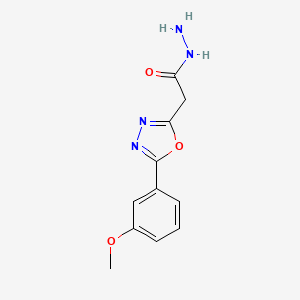 molecular formula C11H12N4O3 B6420266 2-[5-(3-methoxyphenyl)-1,3,4-oxadiazol-2-yl]acetohydrazide CAS No. 1326904-75-9